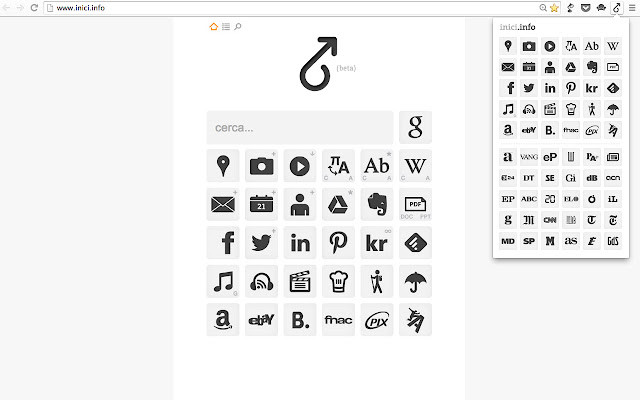 Inici.info icona  from Chrome web store to be run with OffiDocs Chromium online