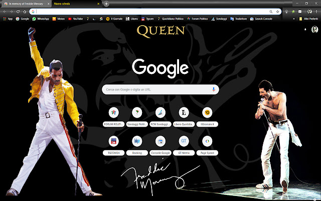 In memory of Freddie Mercury Queen  from Chrome web store to be run with OffiDocs Chromium online