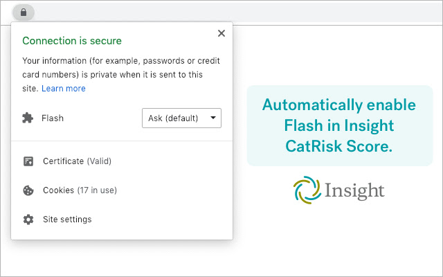 Insight Flash Enabler  from Chrome web store to be run with OffiDocs Chromium online