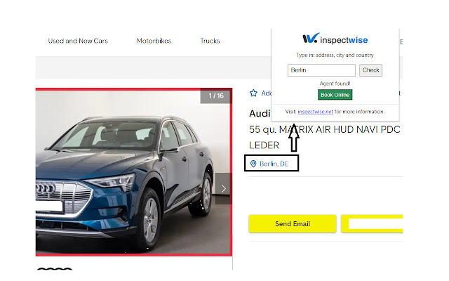 InspectWise Car Inspector Search  from Chrome web store to be run with OffiDocs Chromium online