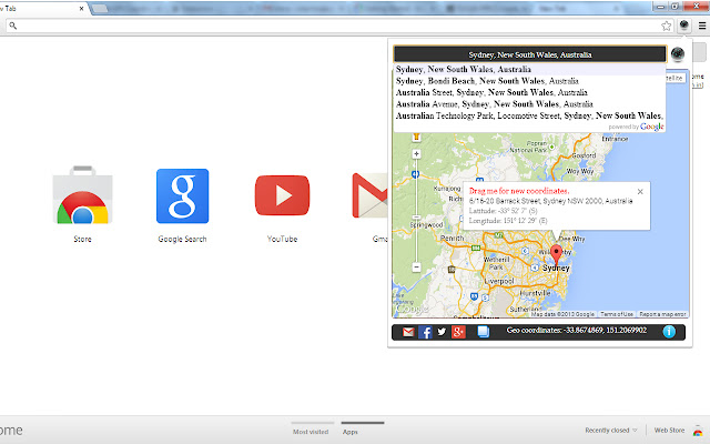 Instant GPS Coordinates  from Chrome web store to be run with OffiDocs Chromium online