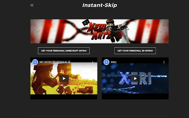 InstantSkip  from Chrome web store to be run with OffiDocs Chromium online