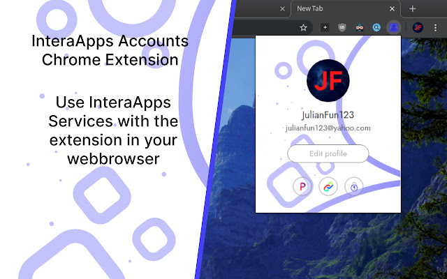 InteraApps Accounts  from Chrome web store to be run with OffiDocs Chromium online