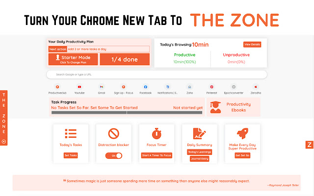 In The Zone Productive Club  from Chrome web store to be run with OffiDocs Chromium online