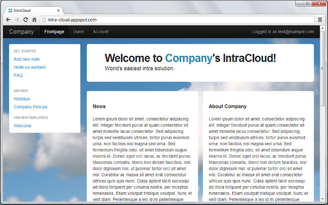 IntraCloud  from Chrome web store to be run with OffiDocs Chromium online