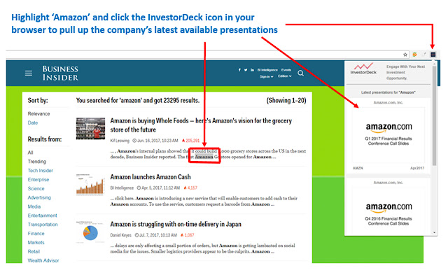 InvestorDeck Plugin  from Chrome web store to be run with OffiDocs Chromium online