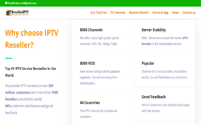 IPTV Reseller  from Chrome web store to be run with OffiDocs Chromium online