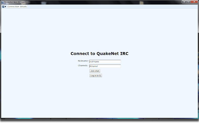 IRC QuakeNet webchat  from Chrome web store to be run with OffiDocs Chromium online