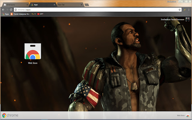 Iron Hand Jax Mortal Kombat Gaming Theme  from Chrome web store to be run with OffiDocs Chromium online