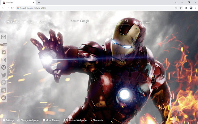 Iron Man Wallpaper HD New Tab  from Chrome web store to be run with OffiDocs Chromium online