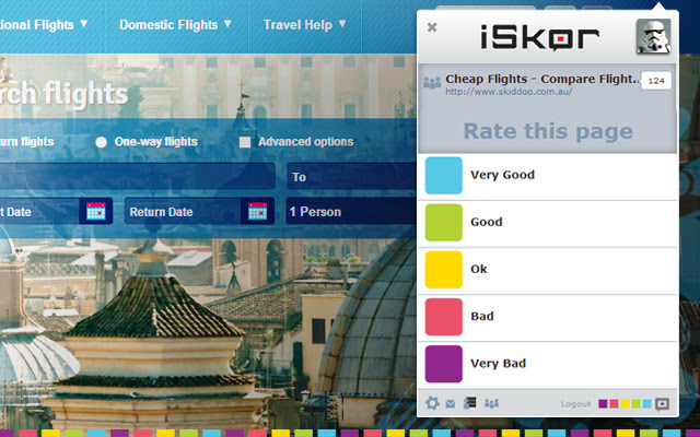 iSkor Web App  from Chrome web store to be run with OffiDocs Chromium online