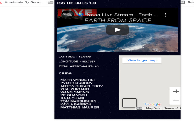 ISS Details  from Chrome web store to be run with OffiDocs Chromium online