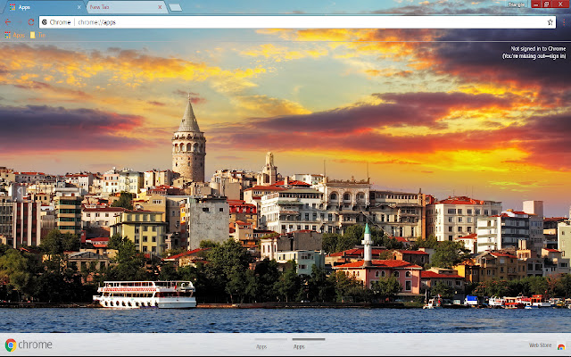 Istanbul ocean sunset 1920*1080  from Chrome web store to be run with OffiDocs Chromium online