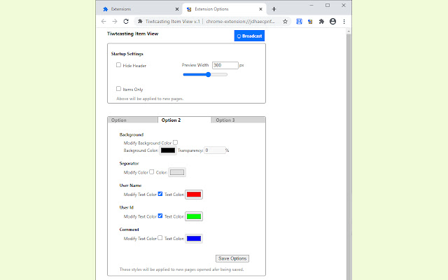 Item View for Tiwtcasting  from Chrome web store to be run with OffiDocs Chromium online