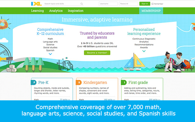 IXL  from Chrome web store to be run with OffiDocs Chromium online