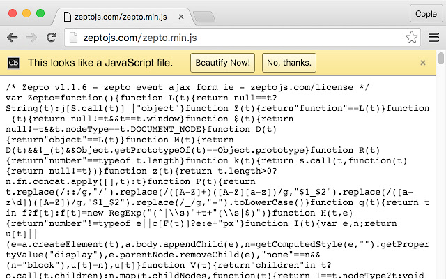 JavaScript and CSS Code Beautifier  from Chrome web store to be run with OffiDocs Chromium online