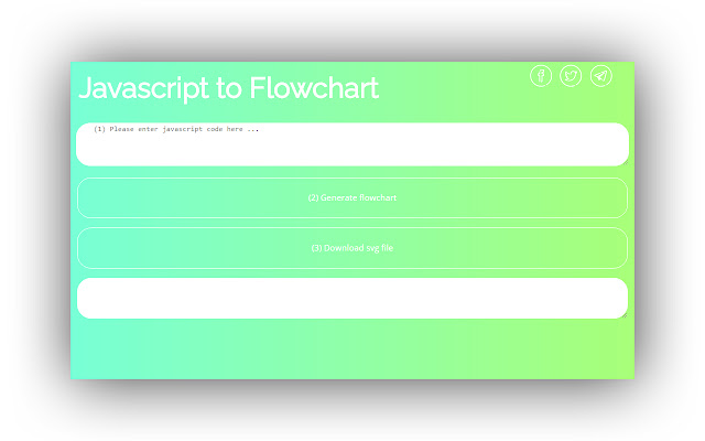 Javascript to Flowchart  from Chrome web store to be run with OffiDocs Chromium online