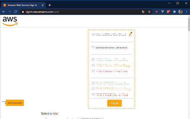JDE AWS SAML Login  from Chrome web store to be run with OffiDocs Chromium online