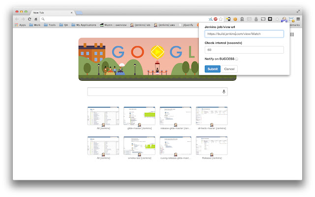 Jenkins Notifier  from Chrome web store to be run with OffiDocs Chromium online