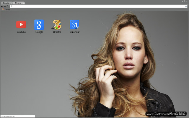 Jennifer Lawrence Theme  from Chrome web store to be run with OffiDocs Chromium online