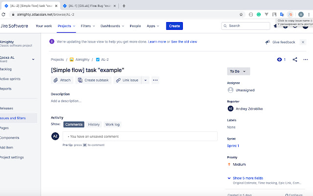 JiGit Jira issue title to branch name  from Chrome web store to be run with OffiDocs Chromium online