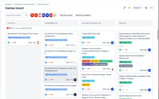 Jira Color Component  from Chrome web store to be run with OffiDocs Chromium online