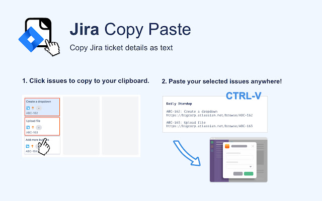 Jira Copy Paste  from Chrome web store to be run with OffiDocs Chromium online