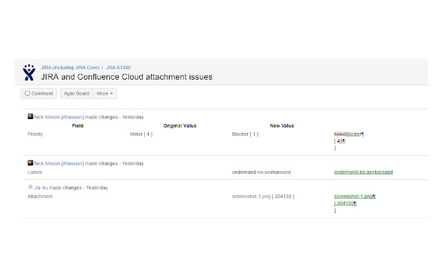 JIRA Issue Activity Diff  from Chrome web store to be run with OffiDocs Chromium online