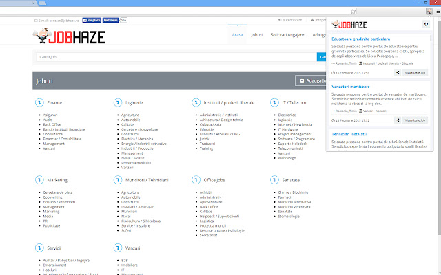 JobHaze.ro Locuri de munca  from Chrome web store to be run with OffiDocs Chromium online