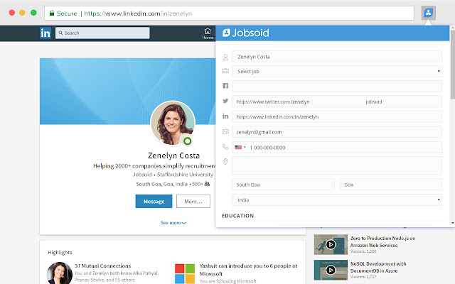 Jobsoid  from Chrome web store to be run with OffiDocs Chromium online