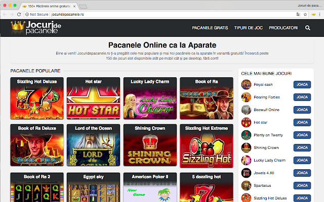 Jocuri de pacanele  from Chrome web store to be run with OffiDocs Chromium online