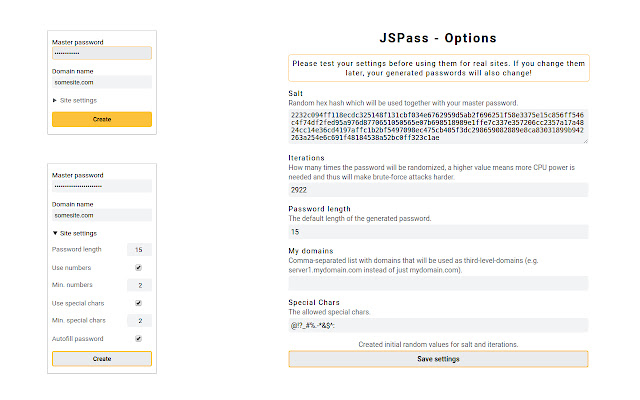 JSPass  from Chrome web store to be run with OffiDocs Chromium online