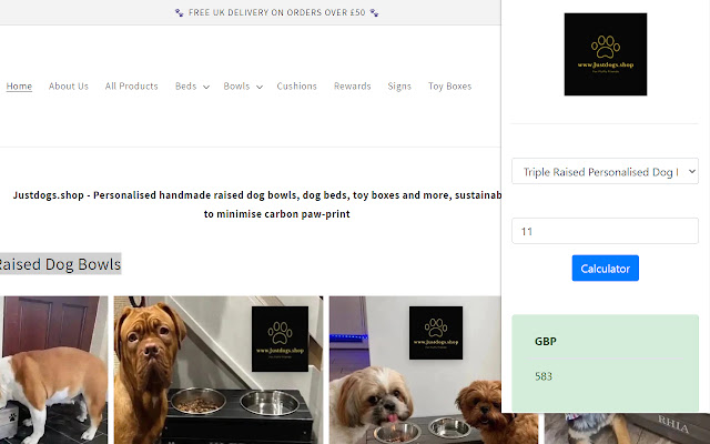 Just dogs  from Chrome web store to be run with OffiDocs Chromium online