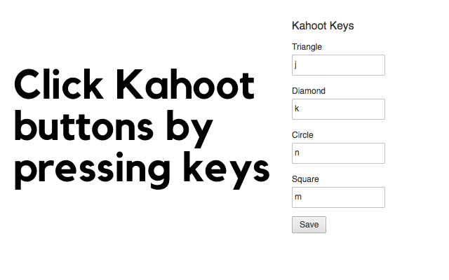 Kahoot Keys  from Chrome web store to be run with OffiDocs Chromium online