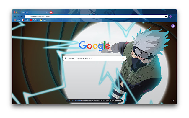 Kakashi Chidori Theme  from Chrome web store to be run with OffiDocs Chromium online