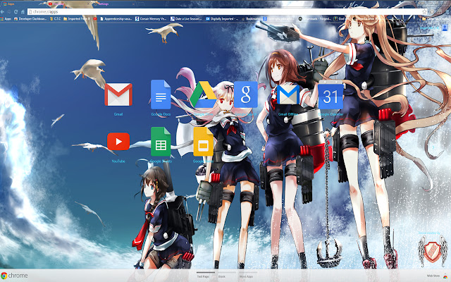 Kantai Theme 33 1600x900  from Chrome web store to be run with OffiDocs Chromium online