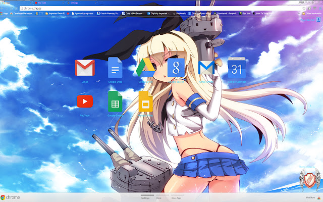 Kantai Theme 42 1366x768  from Chrome web store to be run with OffiDocs Chromium online