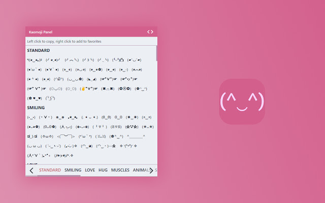 Kaomoji Picker  from Chrome web store to be run with OffiDocs Chromium online