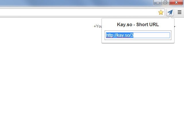 Kay.so URL Shortener  from Chrome web store to be run with OffiDocs Chromium online