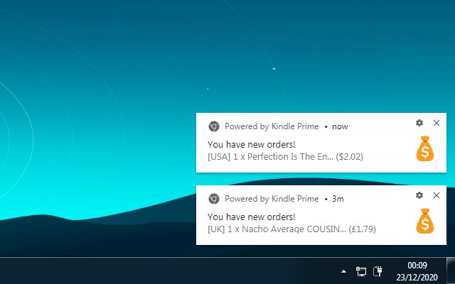 KDP Sales Notifications  from Chrome web store to be run with OffiDocs Chromium online