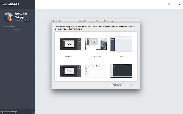keenMeet Screen Capturing  from Chrome web store to be run with OffiDocs Chromium online