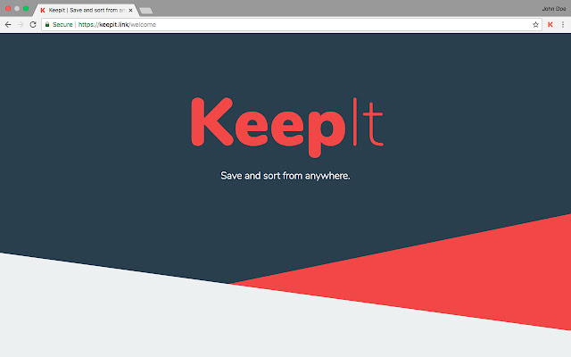 KeepIt — save and sort from anywhere  from Chrome web store to be run with OffiDocs Chromium online