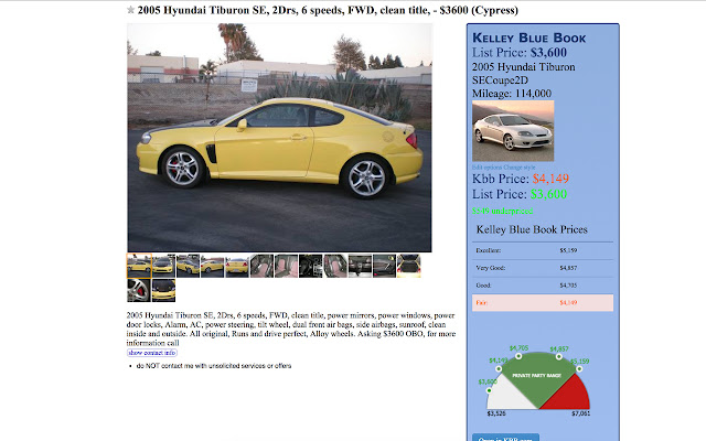 Kelley Blue Book for Craigslist  from Chrome web store to be run with OffiDocs Chromium online