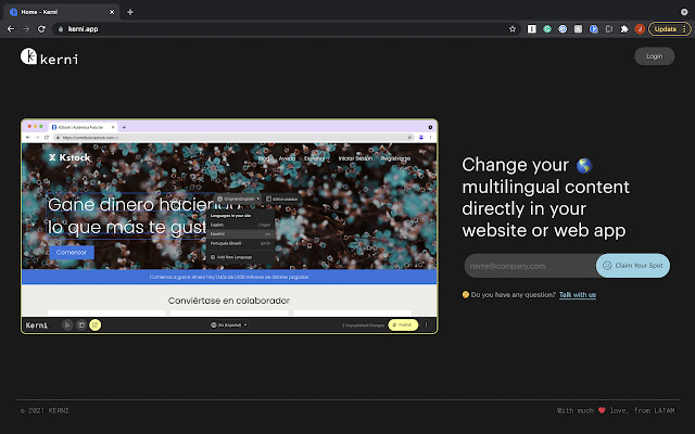 Kerni Editor  from Chrome web store to be run with OffiDocs Chromium online