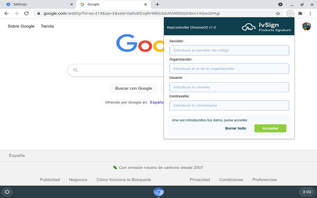 KeyController ChromeOS  from Chrome web store to be run with OffiDocs Chromium online