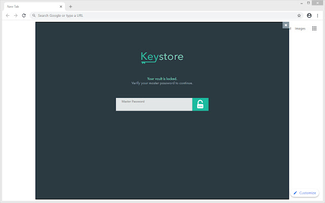 KeyStore  from Chrome web store to be run with OffiDocs Chromium online