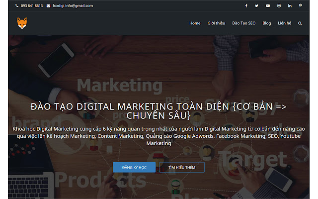 Khóa Học Digital Marketing Fox Digi  from Chrome web store to be run with OffiDocs Chromium online