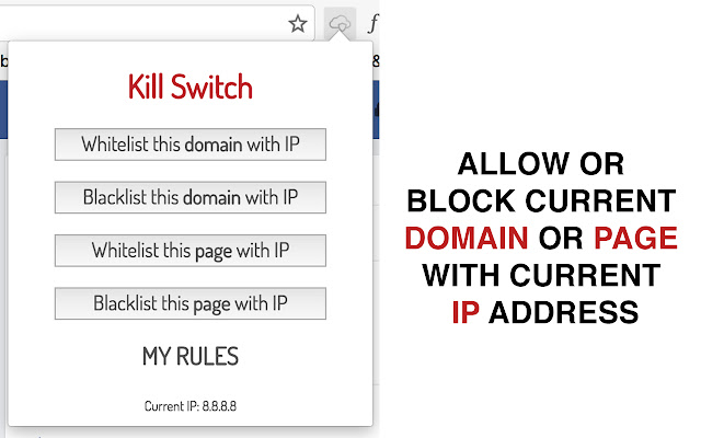 Kill Switch  from Chrome web store to be run with OffiDocs Chromium online