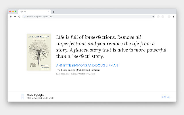 Kindle Highlights  from Chrome web store to be run with OffiDocs Chromium online