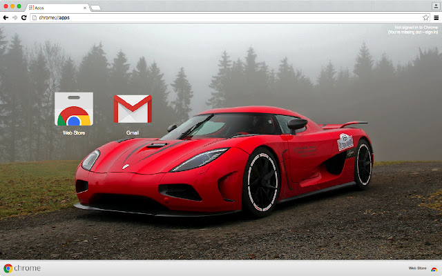 Koenigsegg Agera R Theme  from Chrome web store to be run with OffiDocs Chromium online